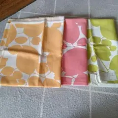 カラフルな生地セット（オレンジ・ピンク・緑）