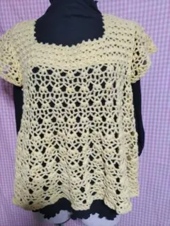 ハンドメイド　フレンチ袖のベスト