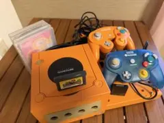 オレンジ ゲームキューブ 本体 コントローラー2個 ゲームボーイプレーヤーセット