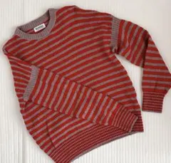 BEAMS BOY ビームスボーイ 7ゲージボーダー クルーネックニット【美品】