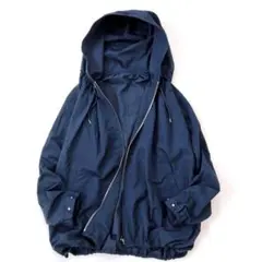 グリーンレーベルリラクシング　撥水　オーバーサイズ　マウンテンパーカー　紺　M