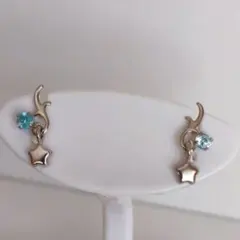 Ｋ１４WG　ブルートパーズと流れ星のピアス