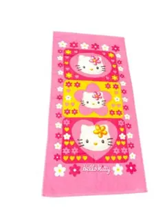 サンリオ ハローキティ カオハナ 千鳥柄キティ バスタオル 未使用