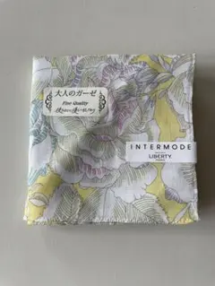 新品✨インターモードusingリバティ/大人のガーゼハンカチ/イエロー/ギフト