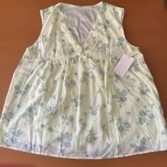 grove ノースリーブ 花柄 イエロー Mサイズ