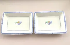 メラミン食器★ 角皿　2枚　⓻のサムネイル
