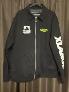 XLARGE ブラック ジップアップジャケット