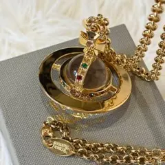 【新品同様】ヴィヴィアンウエストウッド スモールオーブ ネックレス ゴールド