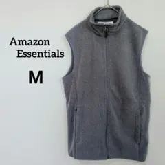 ★フリースベスト 【М】 グレー ノースリーブ フルジップ メンズ