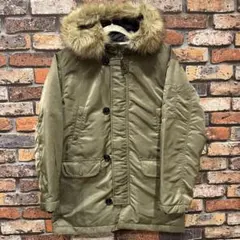 ポロ・ラルフローレン　ジュニア　150モッズコート　ダウン　カーキ