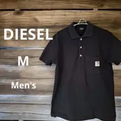 DIESEL　ディーゼル　メンズ半袖ブレイブマンポロシャツ　ブラック　Mサイズ