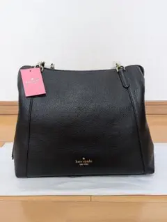 【新品・未使用】kate spade 黒 レザー ショルダーバッグ