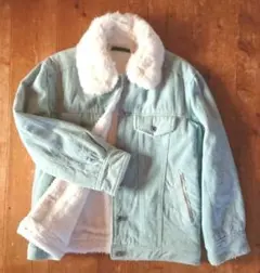 《再値下げ》Heather ファー付 デニム ボアコート