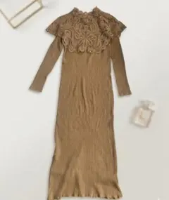【人気】AMERI LACE COLLAR SET DRESS m