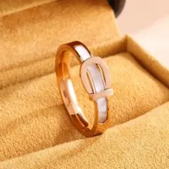 Stainless steel ring horseshoe ring ring pinky ring ladies ring