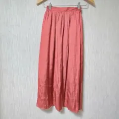 ロングスカート オレンジ サテンのサムネイル