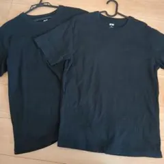 UNIQLOU クルーネック半袖Tシャツ　M ブラック 2枚セット ユニクロU