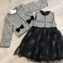 新品　ツイードジャケット付きフォーマルドレス　入学式　発表会