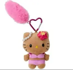 サンリオ ハローキティ しっぽ付きマスコットキーホルダー 日焼けキティ タグ付き