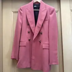 ZARA ピンク　テーラードジャケット