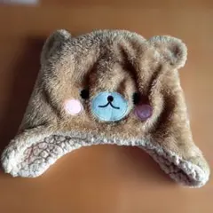 クマの顔デザイン 帽子　フリース