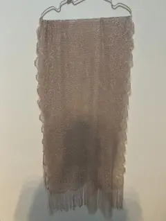 レストローズのピンクのキラキララメ入りストール