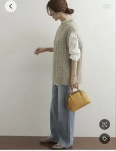 アーバンリサーチドアーズ　アラン柄BIGニットベスト