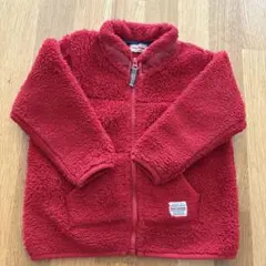 【MIKI HOUSE 】赤いフリースアウター 90cm