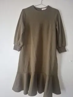 URBAN RESEARCH ROSSO ブラウン色 長袖 フリルワンピース