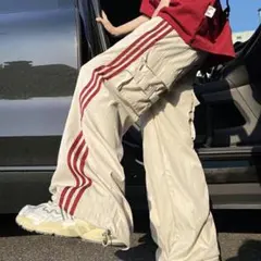 カーゴパンツ　サイドライン　ゆったり　ワイドパンツ　パンツ　y2k　オルチャン