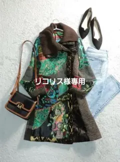 【美品】DESIGUALロングコートボタニカル・派手　ロゴ総柄40デシグアルＬ 2025年最新】DESIGUALコートの人気アイテム - メルカリ