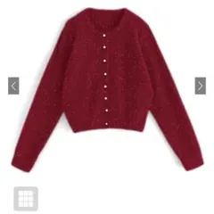 GRL ラメフェザーニットカーディガン kz443