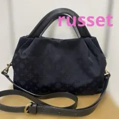 ラシット フォー トラベラー モノグラム プレート付き 横長 ショルダーバッグ ラシット フォー トラベラー モノグラム プレート付き 横長 ショルダー