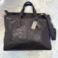 コーチ オプアート 70253 2WAY バッグ ビジネスバッグ　COACH