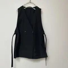 レトロガール　ダブルボタン サイドベルト ベスト ジレのサムネイル