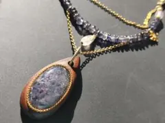 「fugue/フーガ」天然石鉱石のネックレス(ブラッドショットアイオライト)