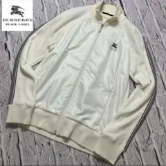 未使用級 バーバリーブラックレーベル ホースロゴ ストライプ トラックジャケット
