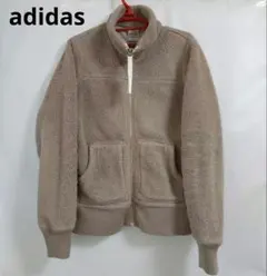 アディダス　Lサイズ 　レディース　フリース　フルジップ　ベージュ