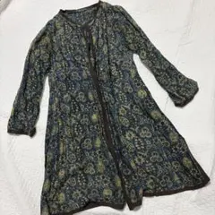 LE COUR ロングブラウス 長袖シャツブラウスシャツワンピースチェック 