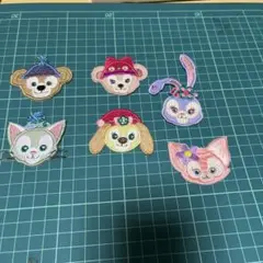 ダッフィ フレンズワッペン、７枚セット