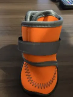 オレンジの防水ドッグシューズ 小型犬用　S