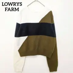 極美品◆ローリーズファーム セーター ニット ショート丈 レトロ クラシカル L