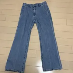 GU ブーツカットデニム Lサイズ ライトブルー
