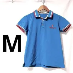 青 M ポロシャツ 半袖