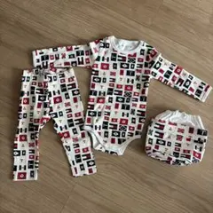 TOMMY HILFIGER 国旗柄ロンパースセット 74/6-9m