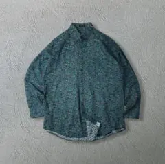 80～90s CHAPS RALPH LAUREN USA製 リーフ総柄 シャツ