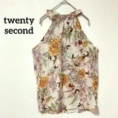 花柄 ノースリーブ ブラウス フラワー 総柄 アメリカ古着