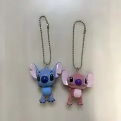 スティッチ＆エンジェル キーホルダー 2個セット