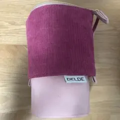 サンスター文具 ペンポーチ デルデ コーデュロイ ピンク×ライトピンク