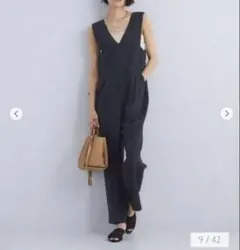 GREEN LABEL RELAXING サッカーライクサロペット　Vネックのサムネイル